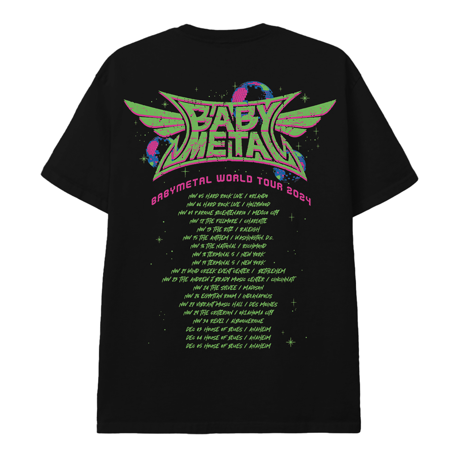 BABYMETAL - MIRROR BALL 2024 TOUR TEE - BABYMETAL AU BABYMETAL - MIRROR BALL 2024 TOUR TEE - BABYMETAL AU
