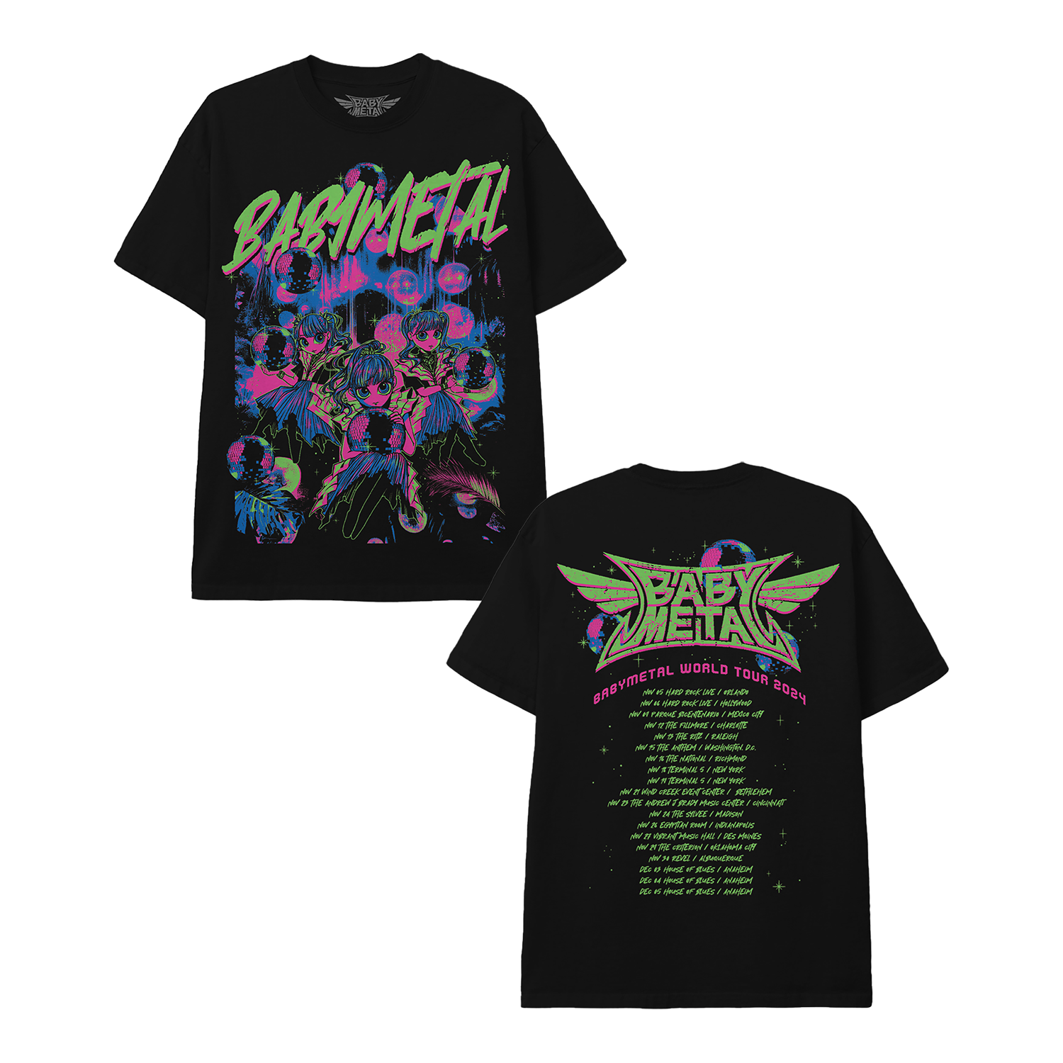 BABYMETAL - MIRROR BALL 2024 TOUR TEE - BABYMETAL AU BABYMETAL - MIRROR BALL 2024 TOUR TEE - BABYMETAL AU